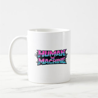 Caneca de Café de Tecnologia Futurista Humano × Má