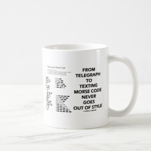 Caneca De Café De Telégrafo Ao Torpedo Código Morse Nunca Estilo