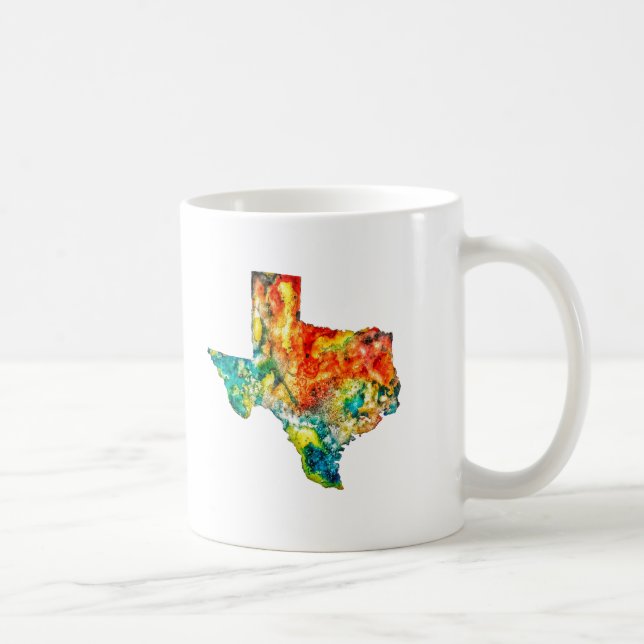 Caneca de café de Texas da aguarela (Direita)