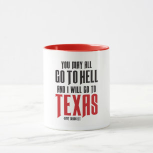 Caneca de café de Texas das citações de Davy