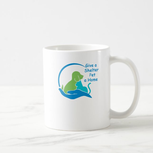 Caneca De Café Dê um abrigo para um animal de estimação (Direita)