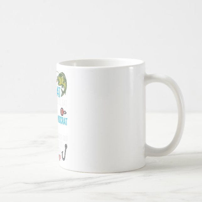 Caneca De Café Dê um Democrata Peixe Funny Fishing Republicano Ho (Direita)