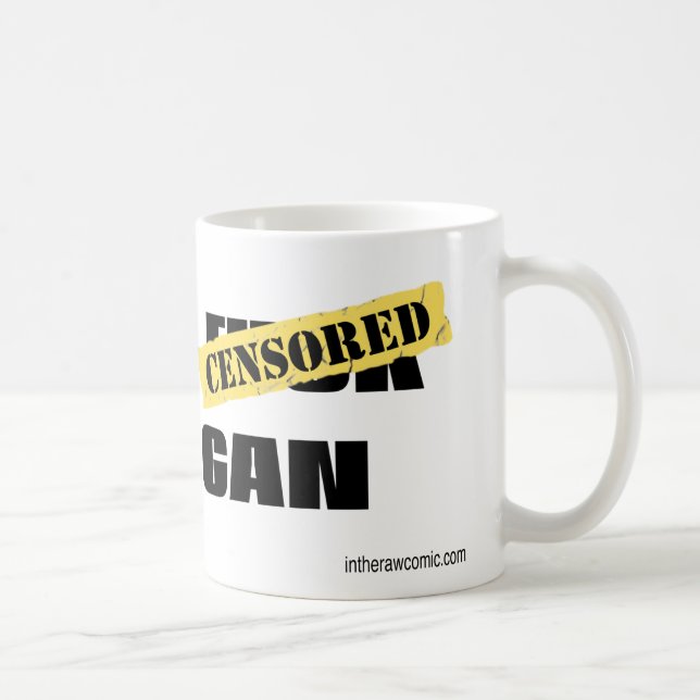 Caneca De Café Dê um F*ck vão Vegan (Direita)