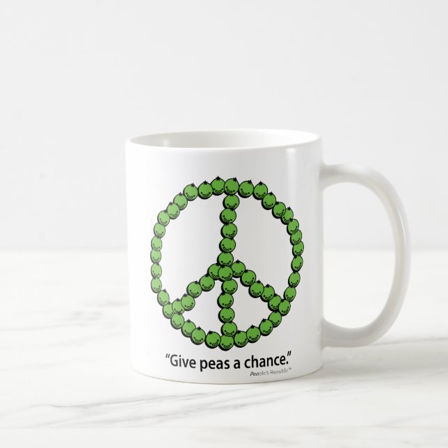Caneca De Café Dê Uma Chance Ao Peas (Direita)