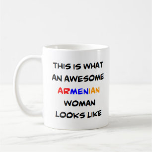 caneca de café de uma mulher armênia incrível