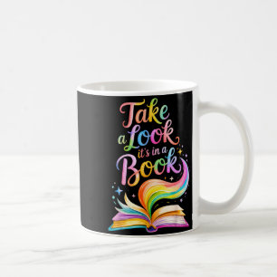 Caneca De Café Dê uma olhada em um livro aquarela time bibliófilo
