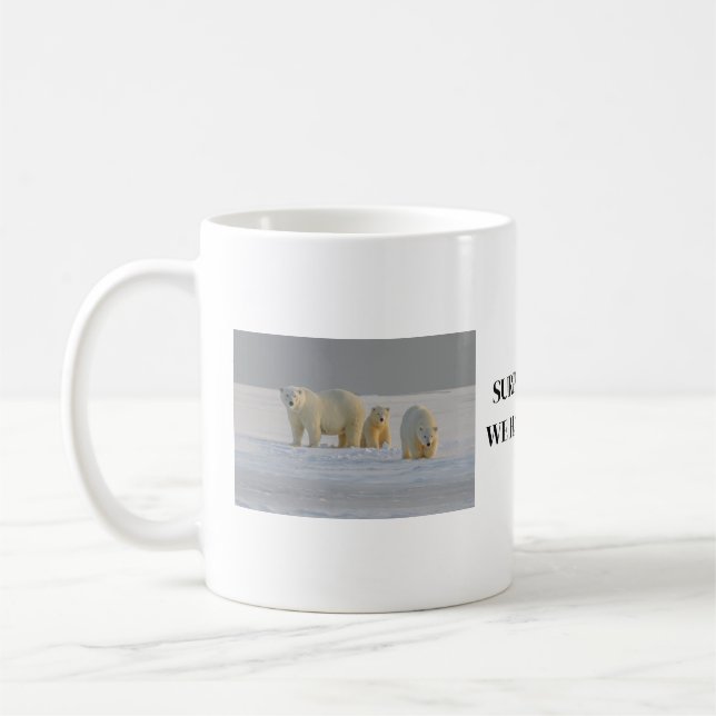 Caneca de café de urso polar (Esquerda)