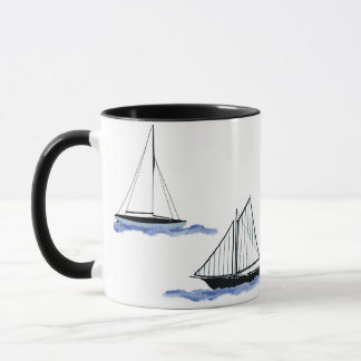 caneca de café de veleiro