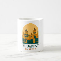 Caneca de Café de Viagem Antiga Budapeste Hungria