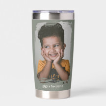 Caneca de Café de Viagem com Foto do Neto Favorito