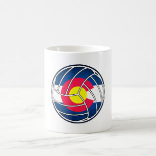Caneca de café de vôlei do Colorado