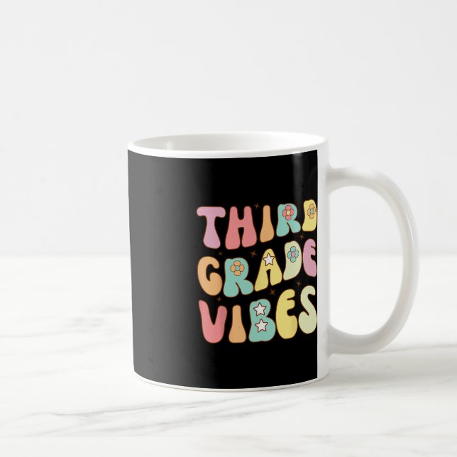 Caneca De Café De Volta À Escola De Terceiro Grau Vibes Professor (Direita)