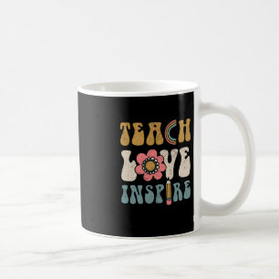 Caneca De Café De Volta À Escola Ensinar Amor Inspira Professores
