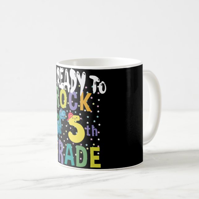 Caneca De Café De Volta à Escola Estou Pronto Para Balançar 5ª Sé (Frente Esquerda)