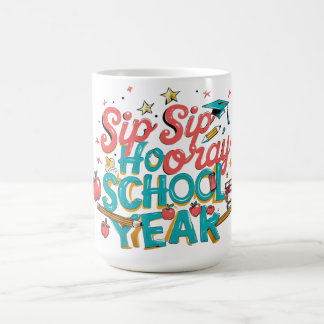 Caneca De Café "De volta à escola Mug de café - Sip Sip Hooray pa