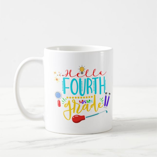 Caneca De Café De volta à escola no quarto ano (Esquerda)