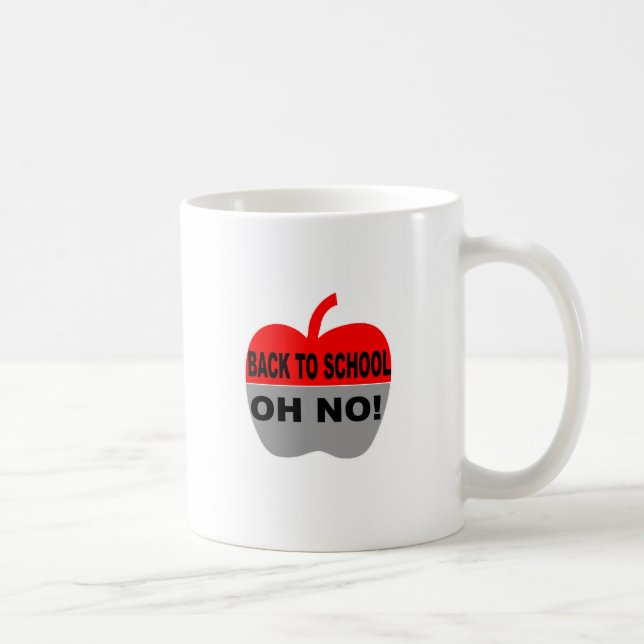 Caneca De Café De Volta À Escola Oh Não (Direita)