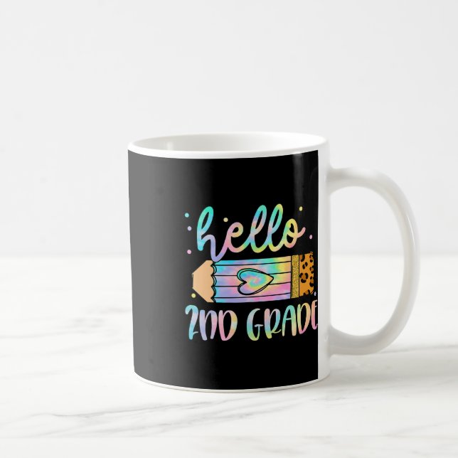 Caneca De Café De Volta À Escola segundo Grau Leopardo Tie Dye Ca (Direita)
