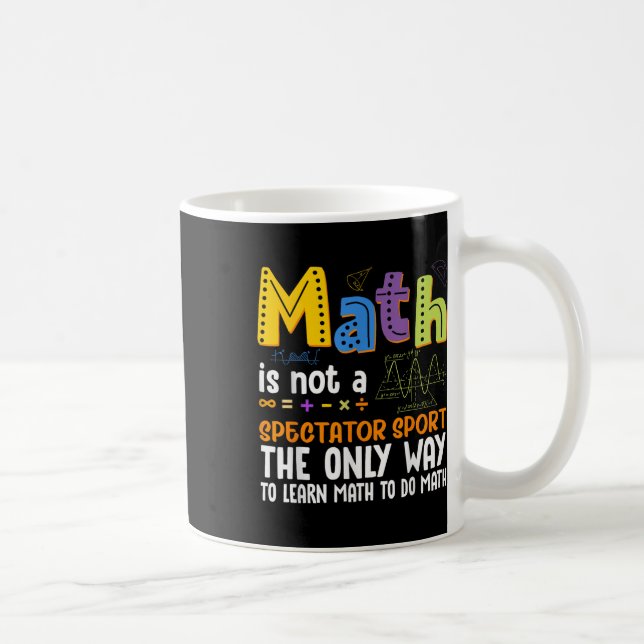 Caneca De Café De Volta À Matemática Na Escola Não É Um Espectado (Direita)