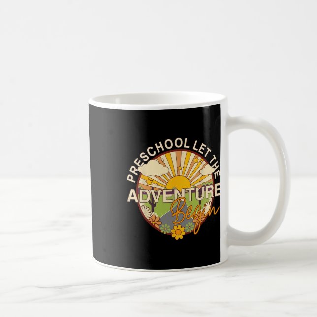 Caneca De Café De Volta À Pré-Escola Para Começar A Aventura (Direita)