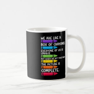 Caneca De Café De Volta Ao Professor, Somos Como Uma Caixa De Cra