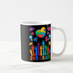 Caneca De Café De Volta Ao segundo Da Escola Quebra-cabeça Autism