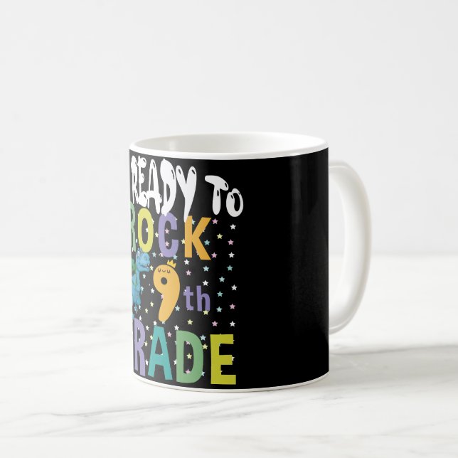 Caneca De Café De Volta às Aulas Estou Pronto para Arrasar 9ª Sér (Frente Esquerda)