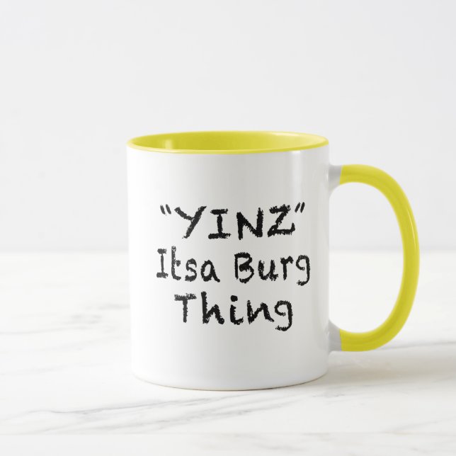 CANECA DE CAFÉ DE YINZ PITTSBURGH (Direita)