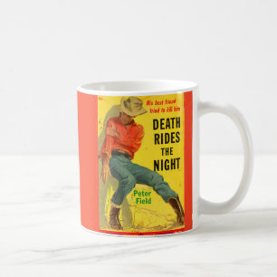 Caneca De Café Death Rides the Night Western book cobrir
