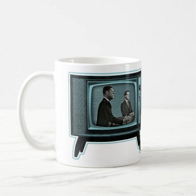 Caneca De Café Debate na TV Kennedy Nixon 1960 (Esquerda)