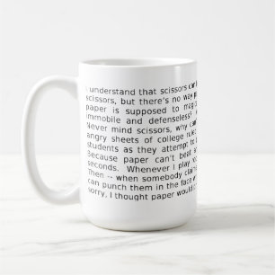 Caneca De Café Debate Pedra Papel Tesoura FunnyMug