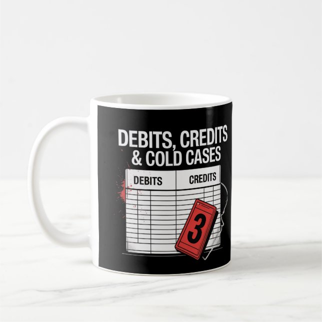 Caneca De Café Débitos, Créditos e Capas Fria Contabilizando Crim (Esquerda)