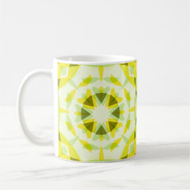 Caneca De Café Decado de Dopamina no Verão Verde Amarelo Brilhant