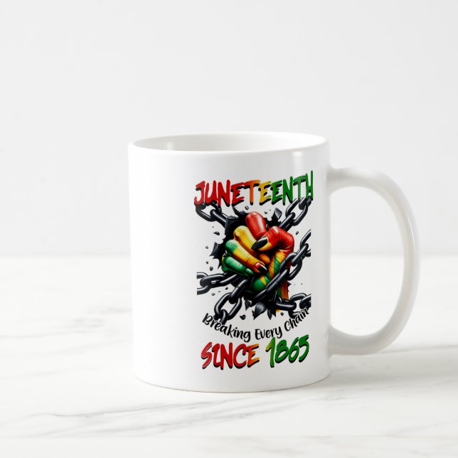 Caneca De Café Décima Junta Quebrando Cada Cadeia Desde 1865 (Direita)