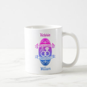 Caneca De Café Décimo aniversário de casamento LATÃO ALUMÍNIO