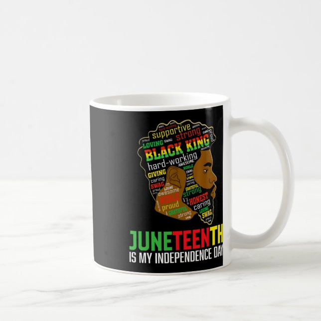Caneca De Café Décimo De Junho É Meu Dia De Independência Rei Neg (Direita)