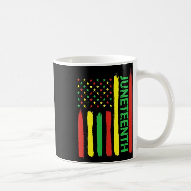 Caneca De Café Décimo Junho Na Bandeira Do Dia Da História Negra (Direita)