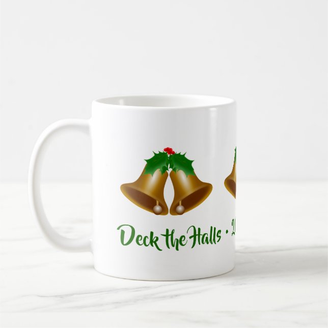 Caneca De Café Deck the Halls Customize Business Gift Mug (Esquerda)