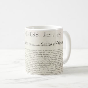 Caneca De Café Declaração Americana de Independência 4 de julh