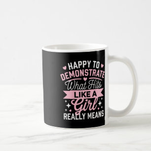 Caneca De Café Declaração de Design de Garota de Karatê Poderosa