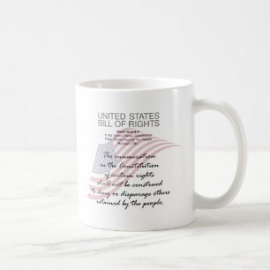 Caneca De Café Declaração De Direitos Dos Estados Unidos. Nona al