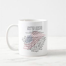 Caneca De Café Declaração De Direitos Dos Estados Unidos. Quarta