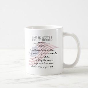 Caneca De Café Declaração de Direitos dos Estados Unidos. Segun