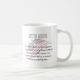 Caneca De Café Declaração De Direitos Dos Estados Unidos. Terceir