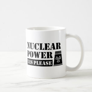 Caneca De Café Declaração de Energia Nuclear Sim Por Favor
