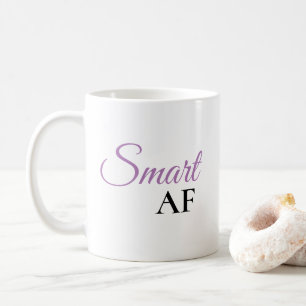 Caneca De Café Declaração de Expressão Roxa Smart AF Café Mug