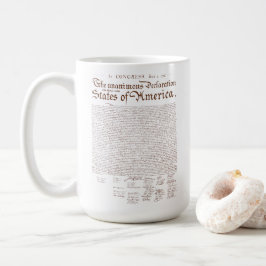 Caneca De Café Declaração de Independência dos EUA