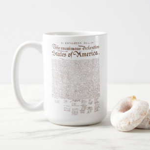Caneca De Café Declaração de Independência dos EUA