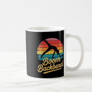 Caneca De Café Declaração de Posição de Yoga Retro Boom Ckbend At