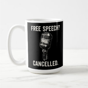 Caneca De Café Declaração de protesto cancelada por voz livre